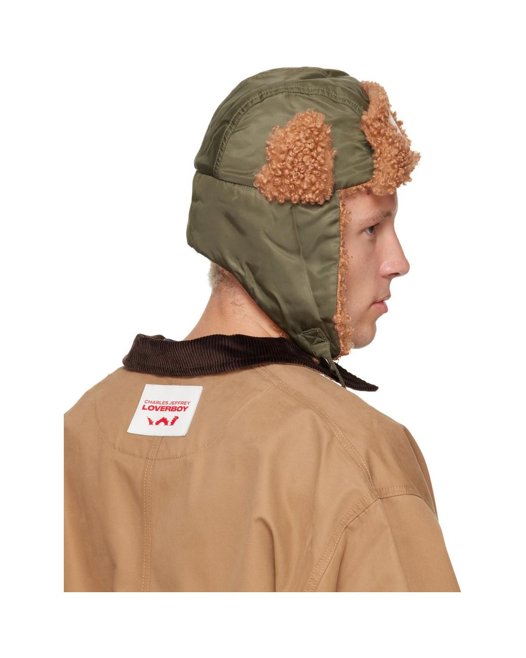 Charles Jeffrey Brown Khaki Trapper Hat for men
