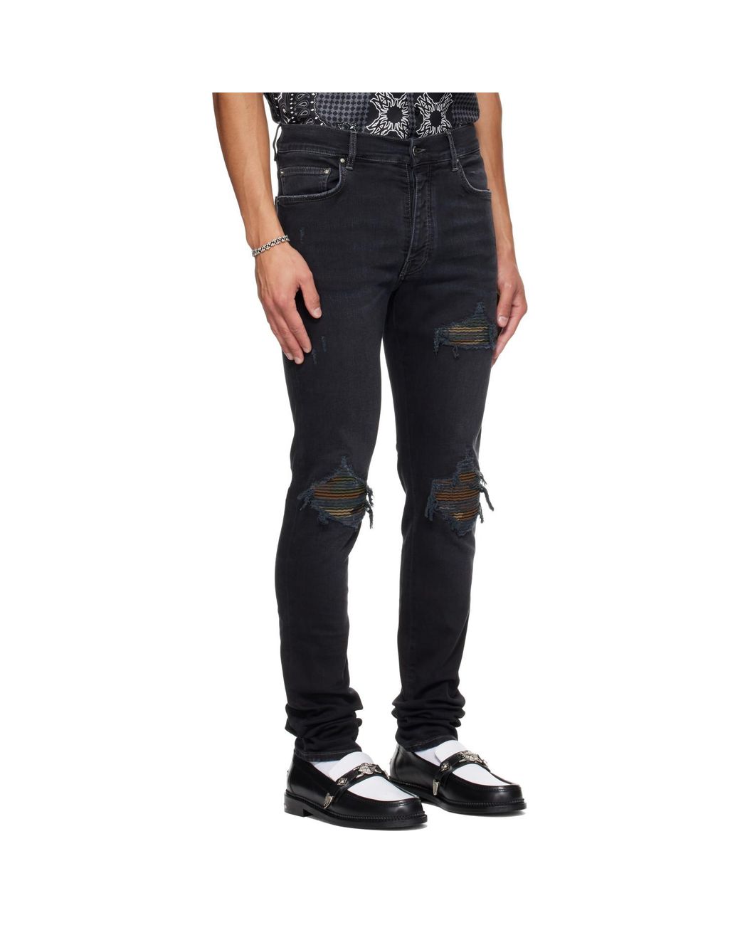 Amiri Blue Camo Mx1 Jeans for men