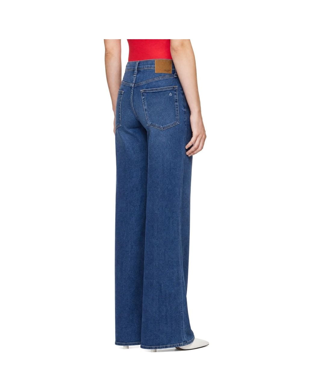 Rag & Bone Blue Flexi Andi Full Wide Jeans