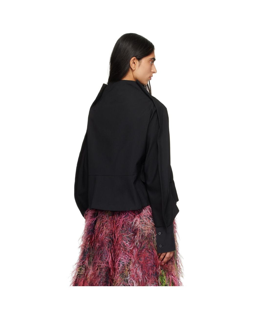 Comme des Garçons Black Wool Tropical Jacket