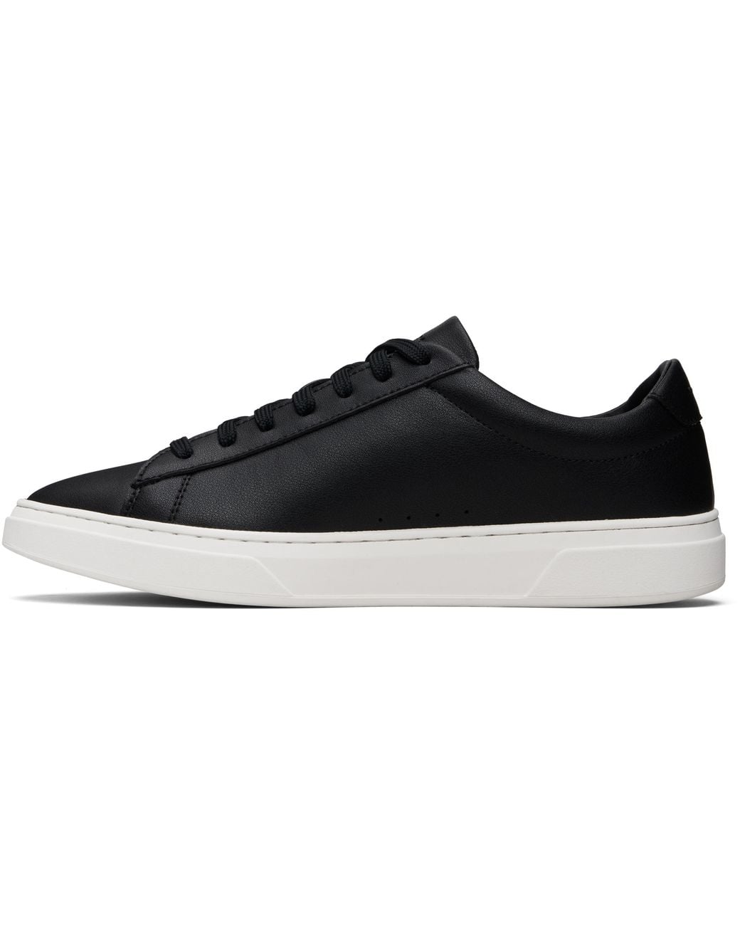 Boss Black Leather Logo Sneakers for men