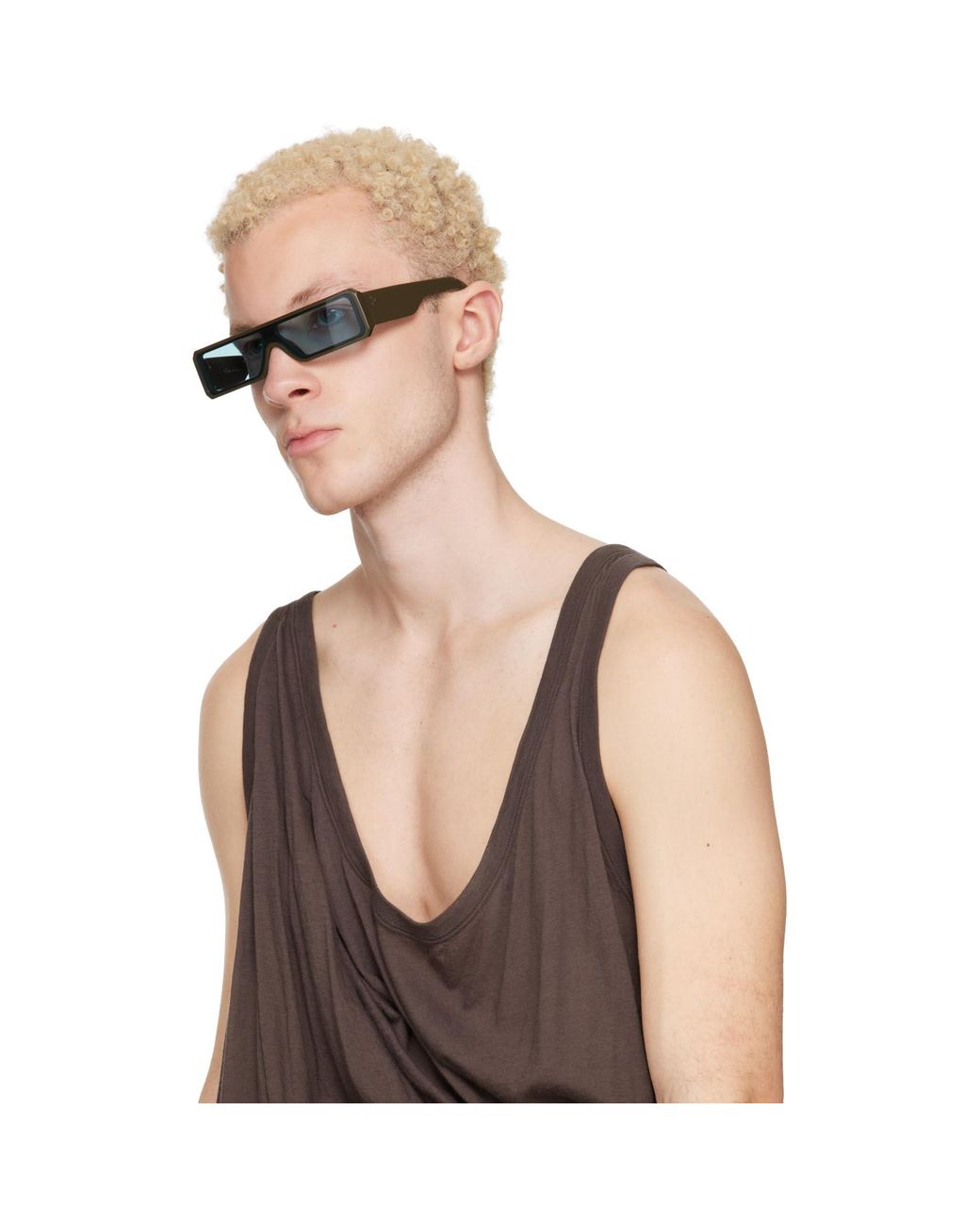 Rick Owens Black Khaki Gethshades Sunglasses for men