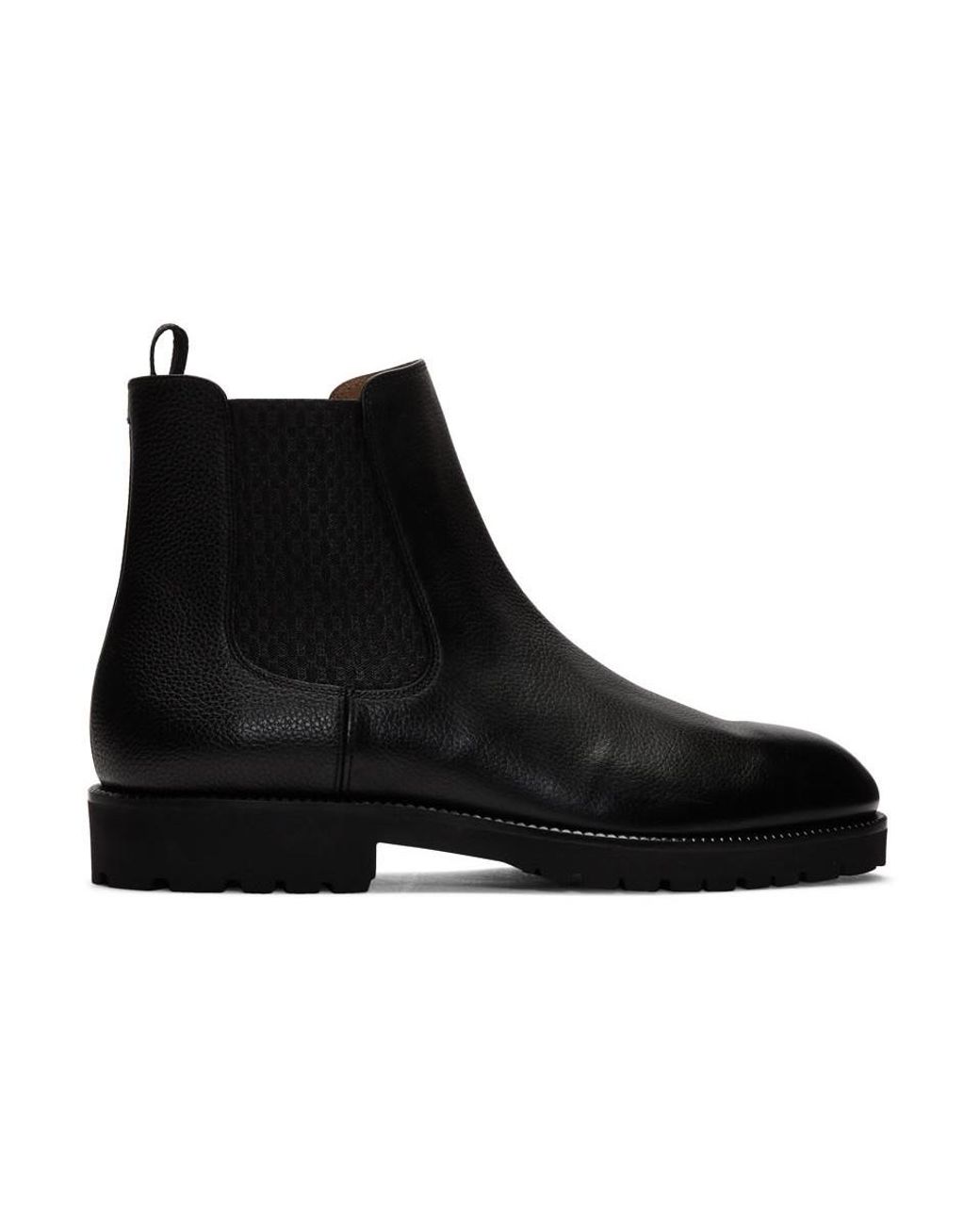BOSS by HUGO BOSS Italian Made Chelsea Boots In Leather With Monogram ...