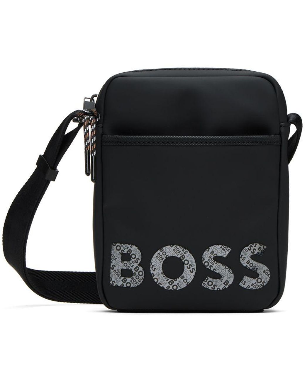 BOSS by HUGO BOSS Black Logo Messenger Bag for Men | Lyst