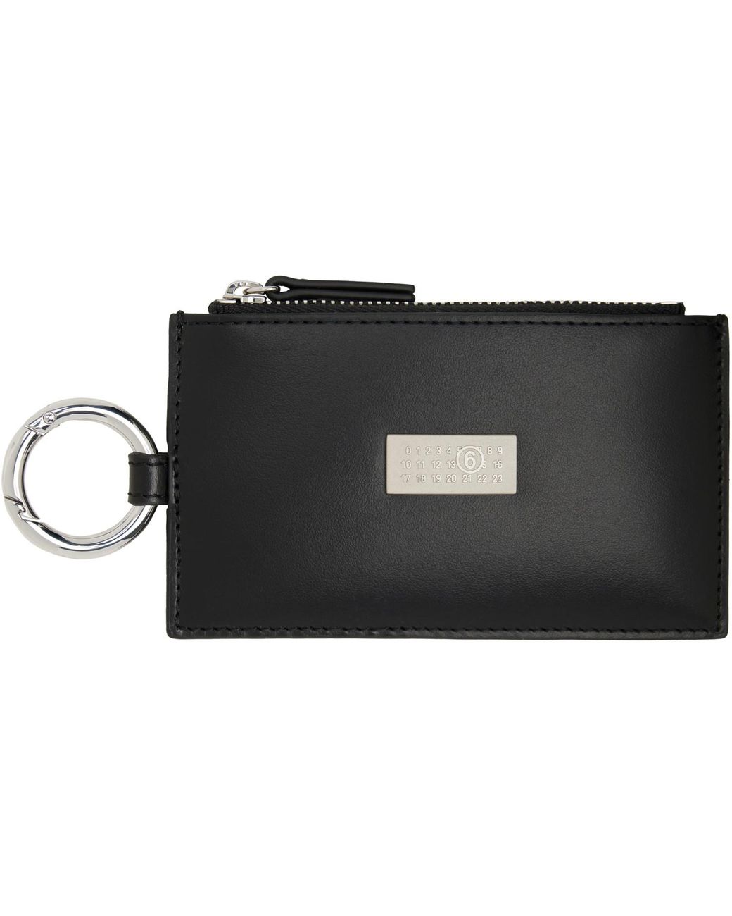 MM6 by Maison Margiela Black Numeric Zip Wallet