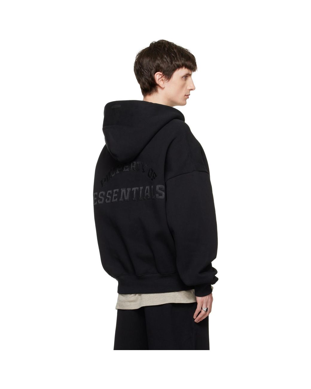 Fear Of God Black 'Property' Lounge Half Zip Hoodie for men