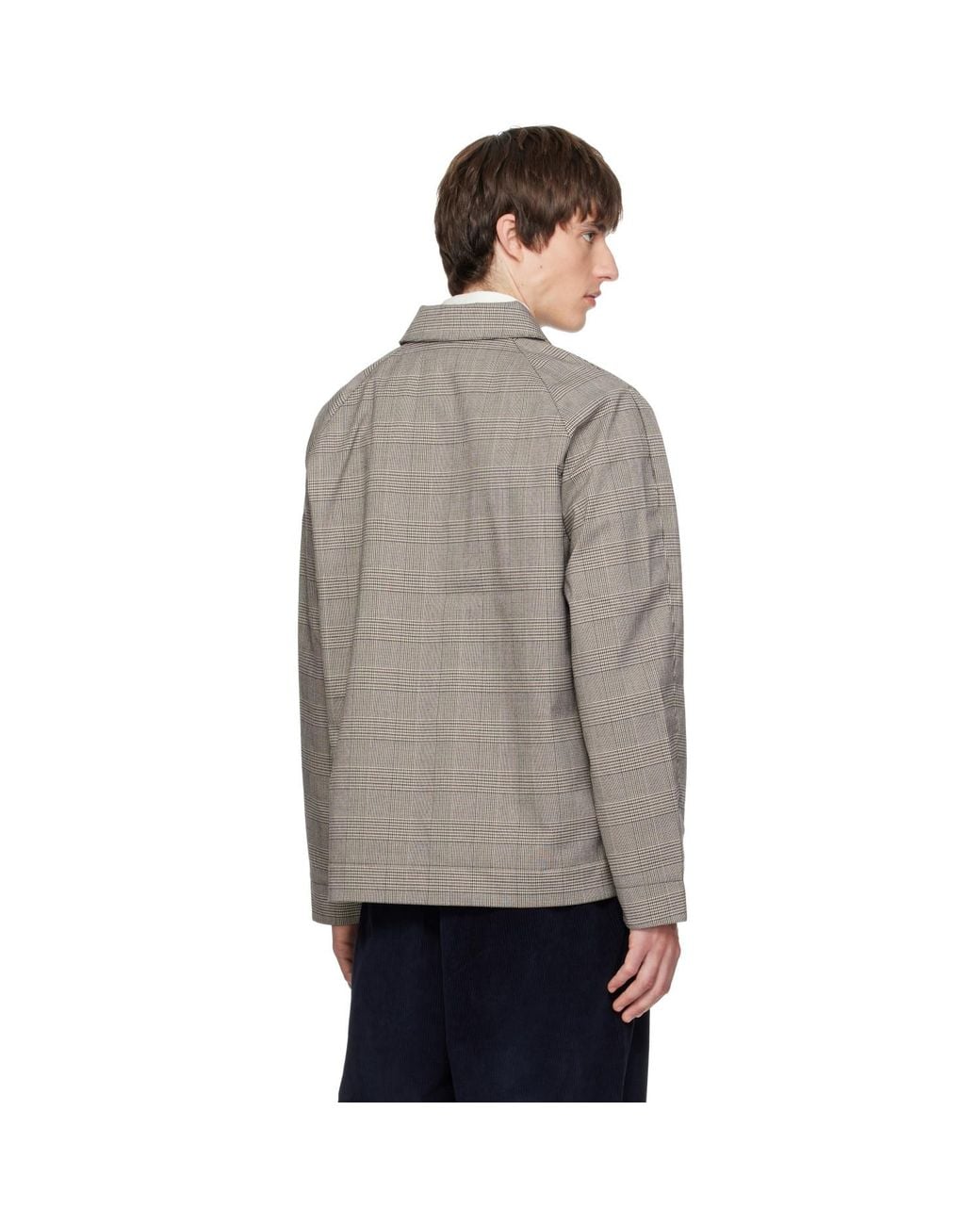 Barbour Gray Short Lorden Showerproof Mac Jacket for men
