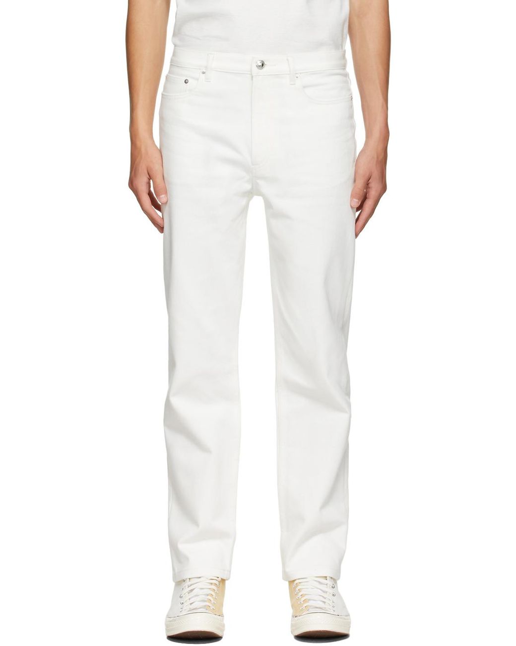A.P.C. . White Martin Denim Jeans for Men | Lyst