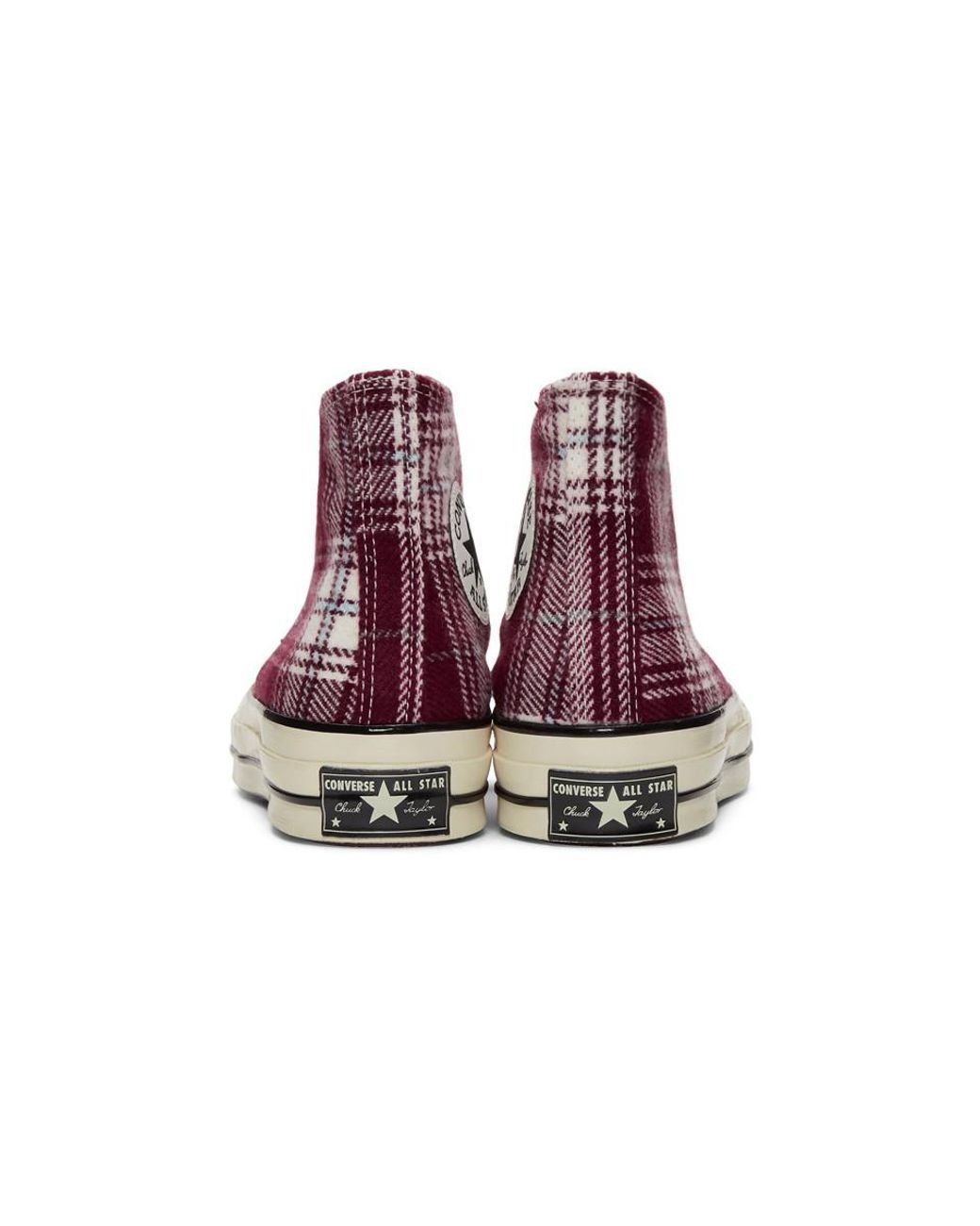 Converse Burgundy Plaid Chuck 70 High Sneakers for Men | Lyst