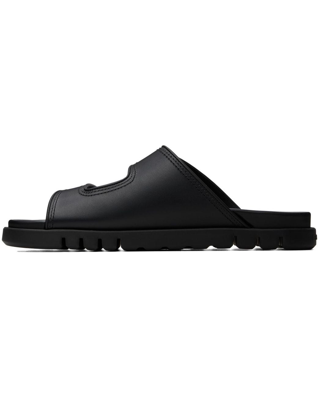 Ferragamo Black Double-Strap Sandals for men