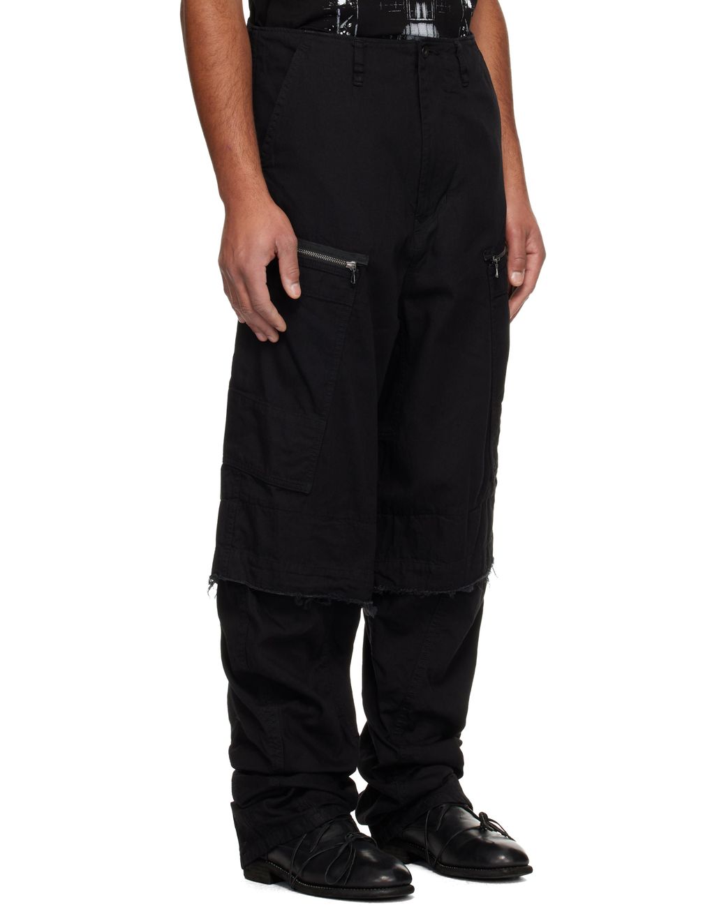 Julius Rust Graft Cargo Pants in Black for Men | Lyst
