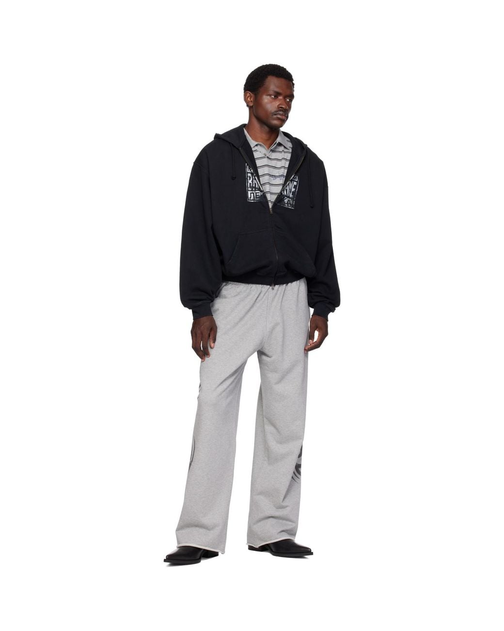 Vetements Black 'Explicit Language' Zip-Up Hoodie for men