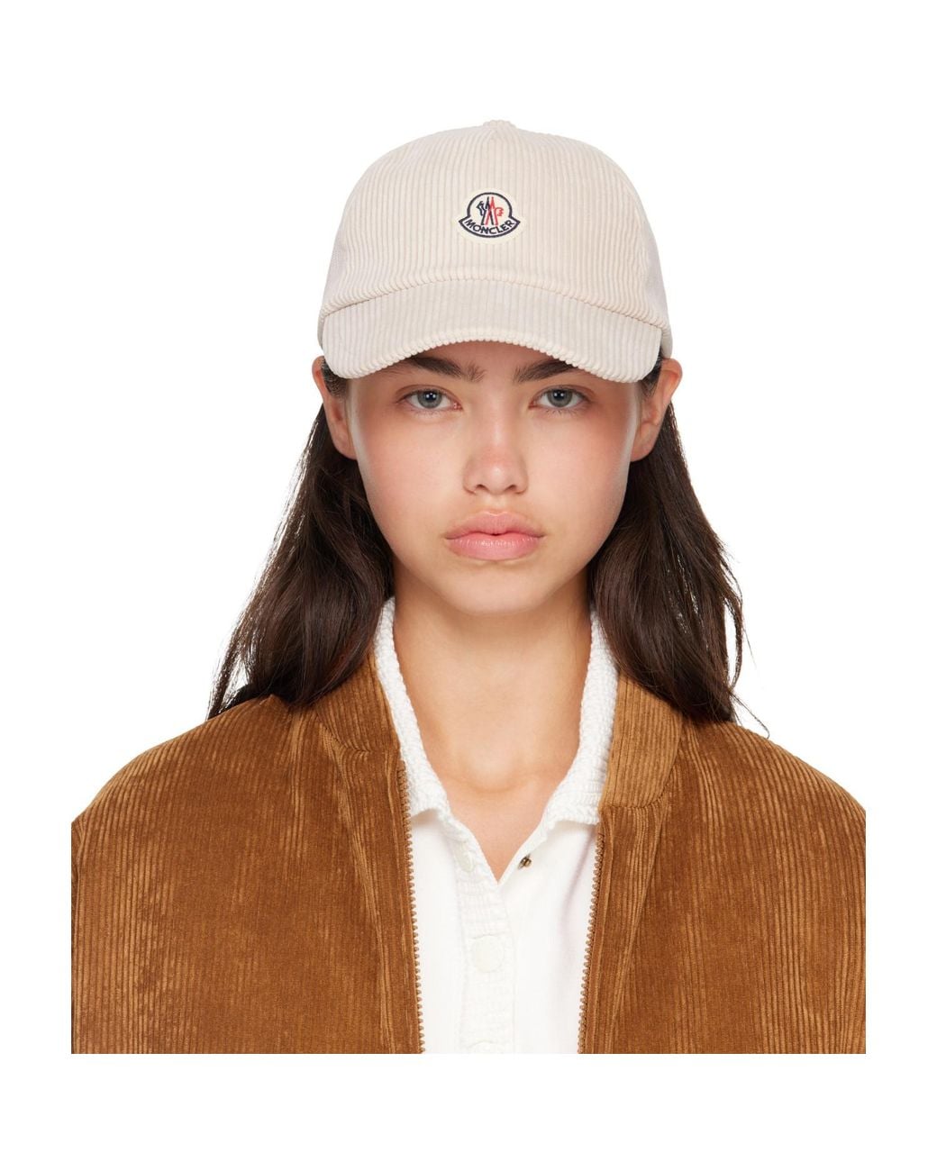 Moncler Brown Off- Corduroy Baseball Cap