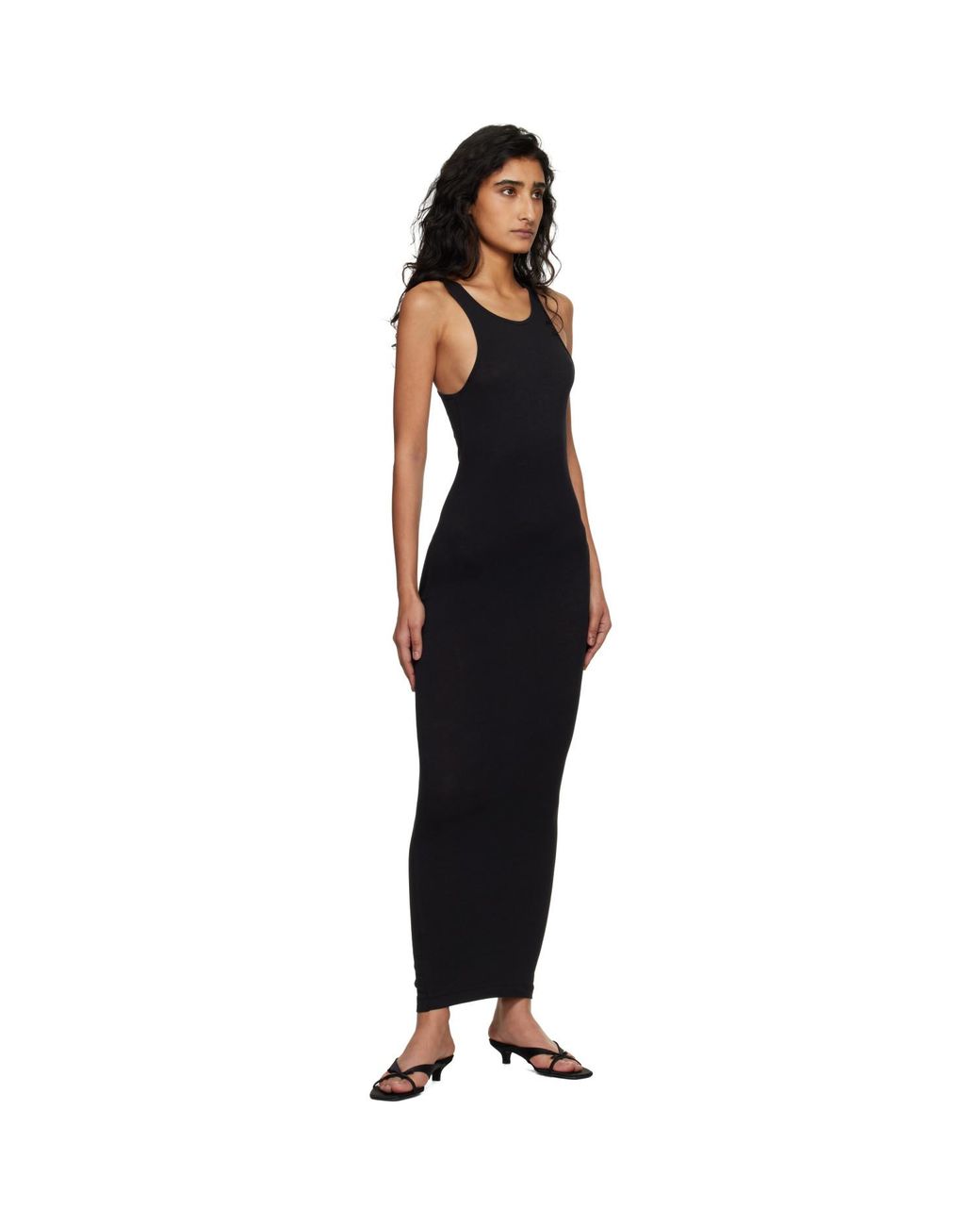 Entire studios Black Muscle Tank Midi Dress