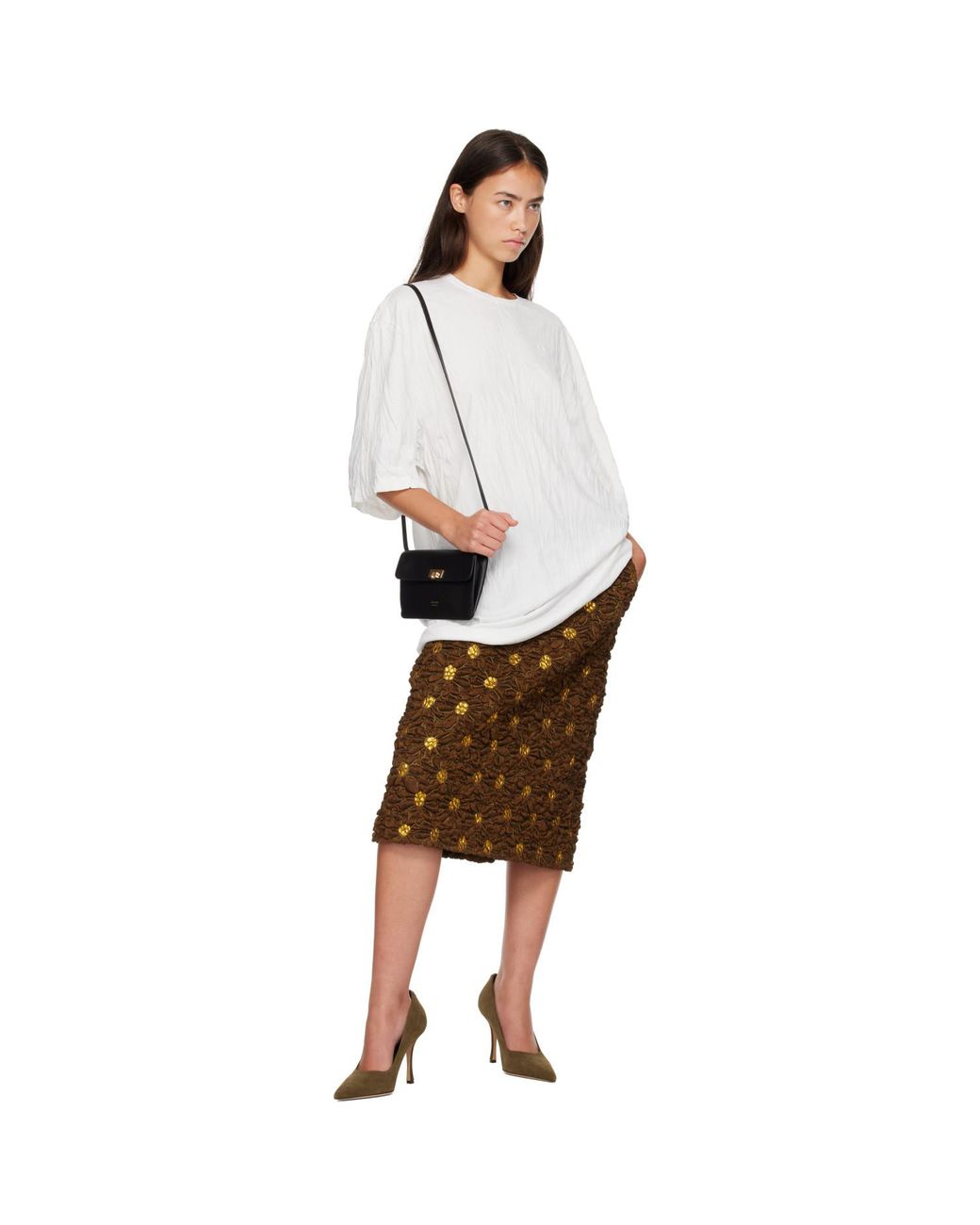 Ferragamo Black Flat Gancini Mini Bag