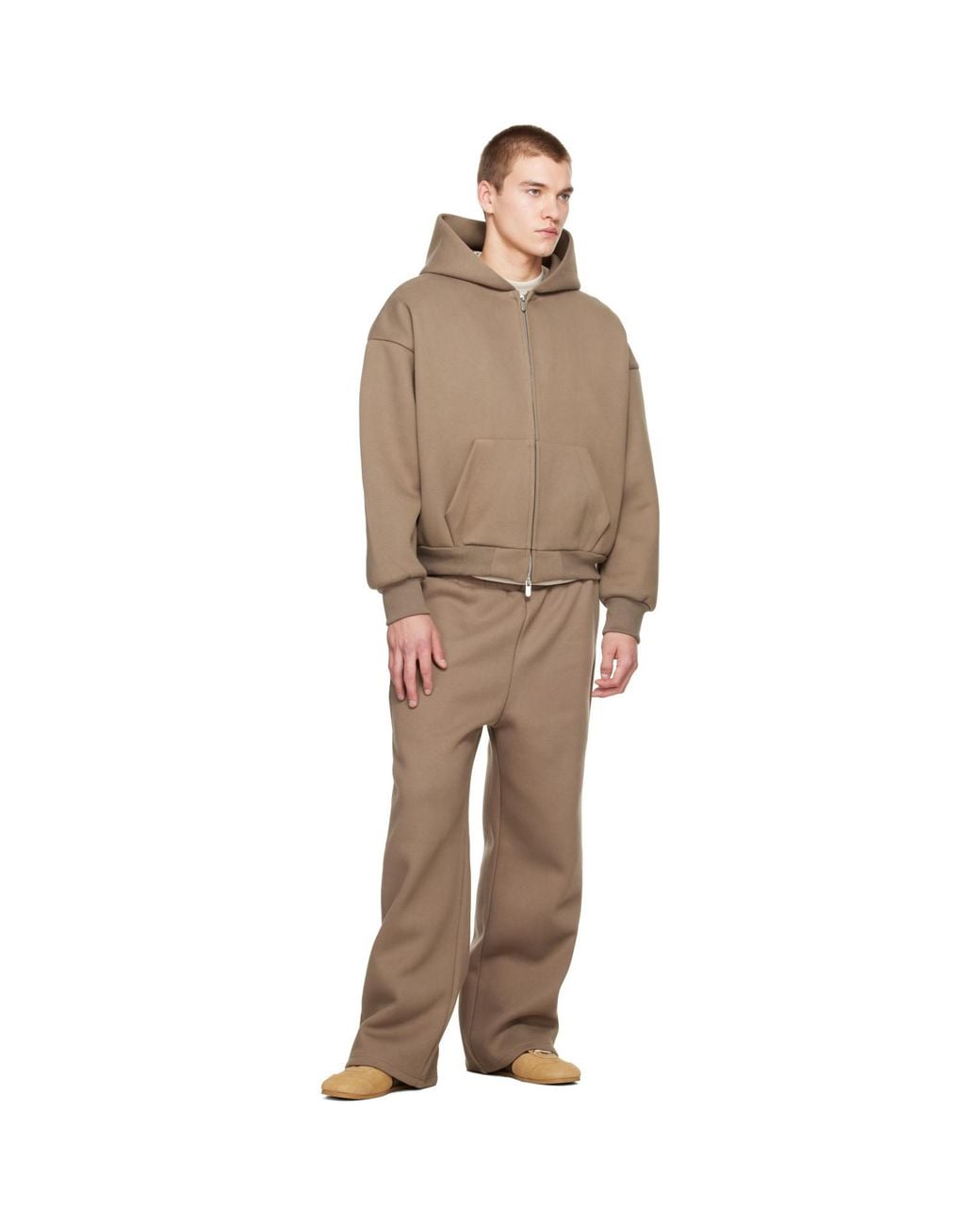 Seventh Brown Taupe V2 Zip Hoodie for men