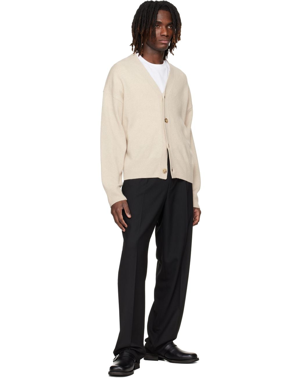 HUGO Black Modern-Fit Stretch Twill Trousers for men