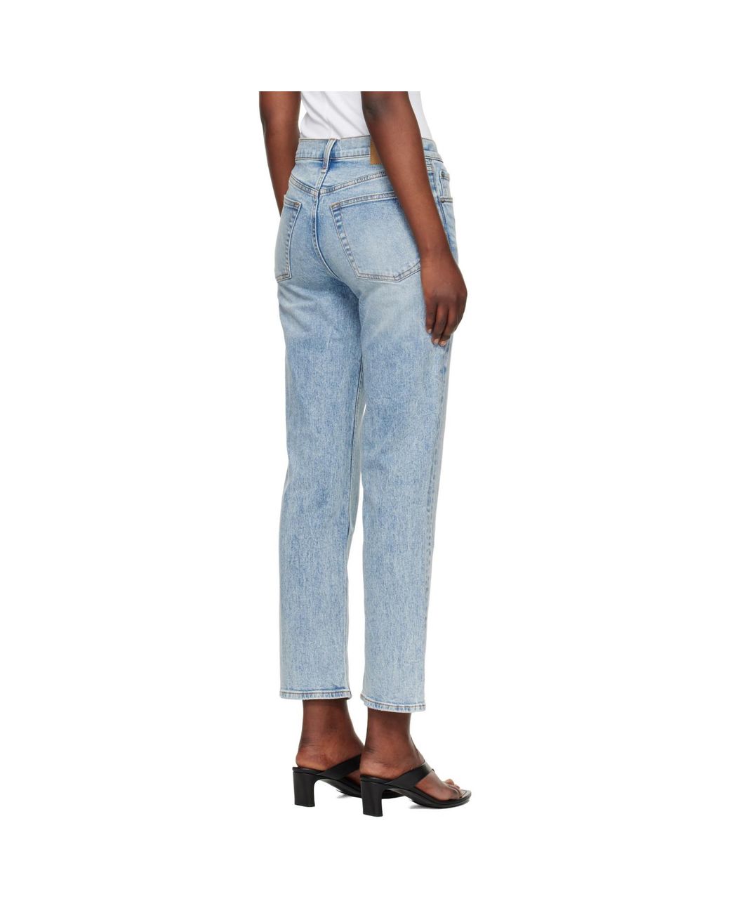 Rag & Bone Blue Harlow Ankle Straight Jeans