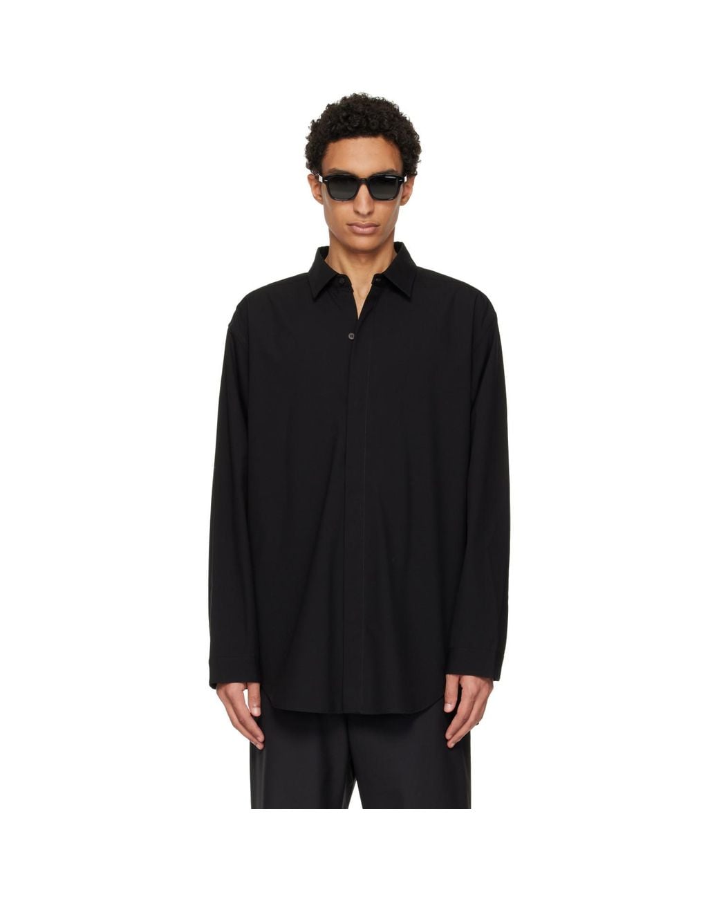 Fear Of God Black Cotton Wool Oxford Classic Shirt for men