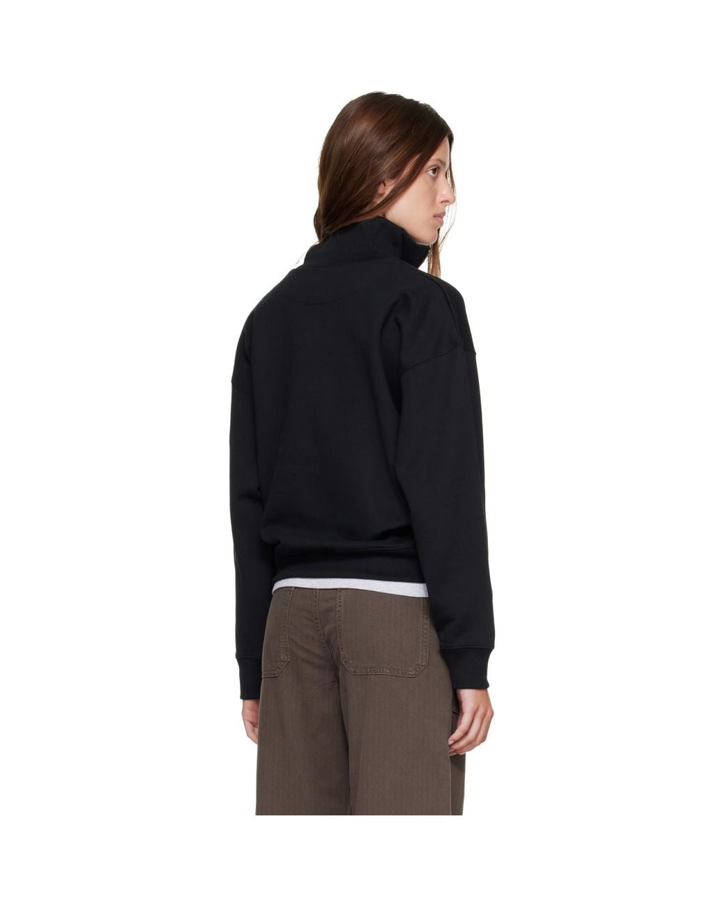 Maison Kitsuné Black Baby Fox Half Zipped Sweatshirt