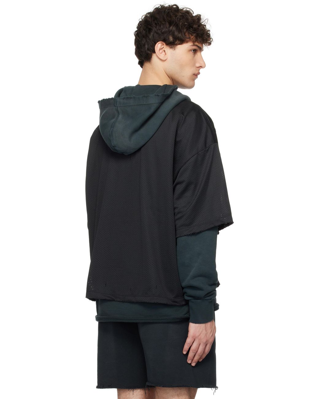メンズ Amiri ブラック Ma Star メッシュ フーディ ブラック | Lyst