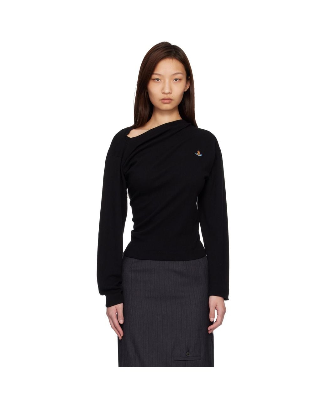 Vivienne Westwood Black Long Sleeve Hebo Top