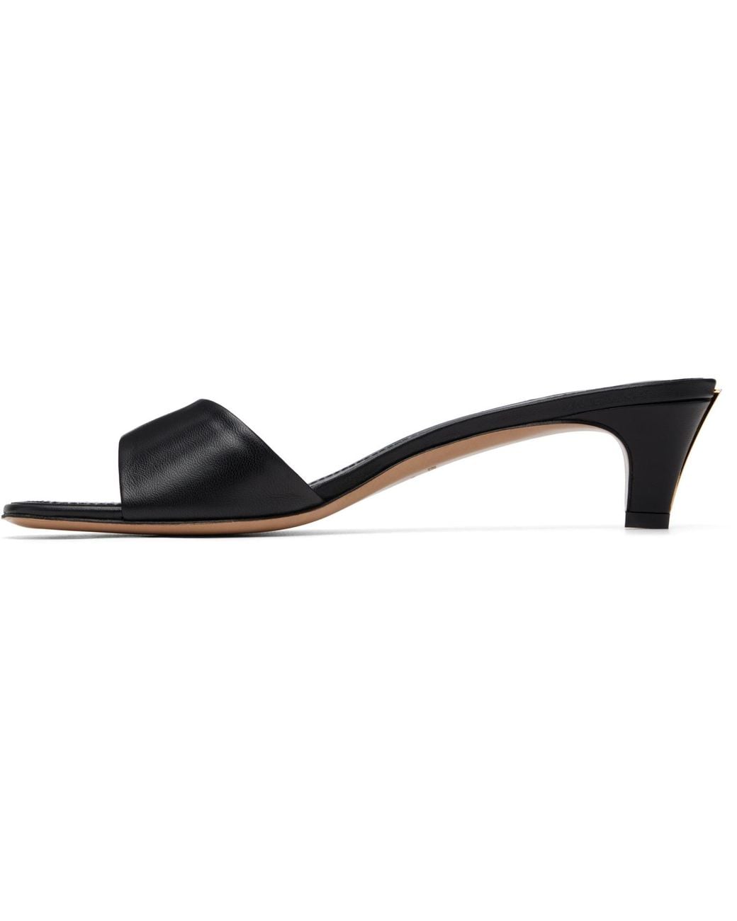 Ferragamo Black Low Heeled Sandals