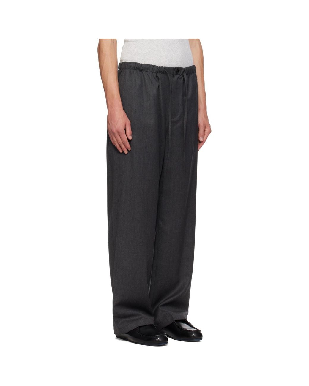 LE17SEPTEMBRE Black Elasticized Easy Trousers for men