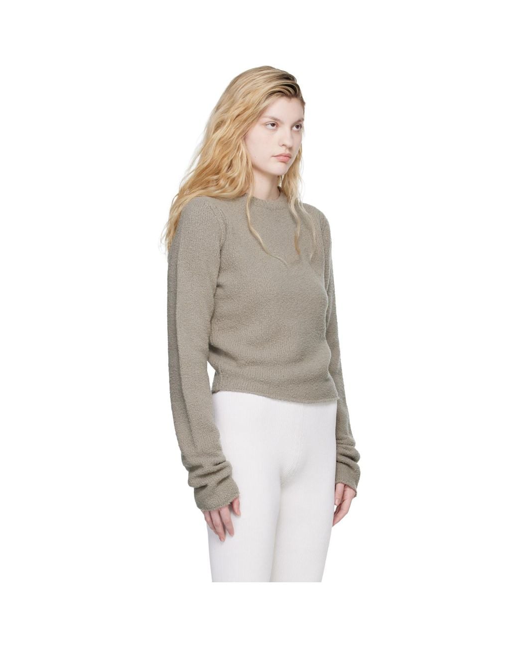 Rier Multicolor Taupe Wool Boucle Sweater