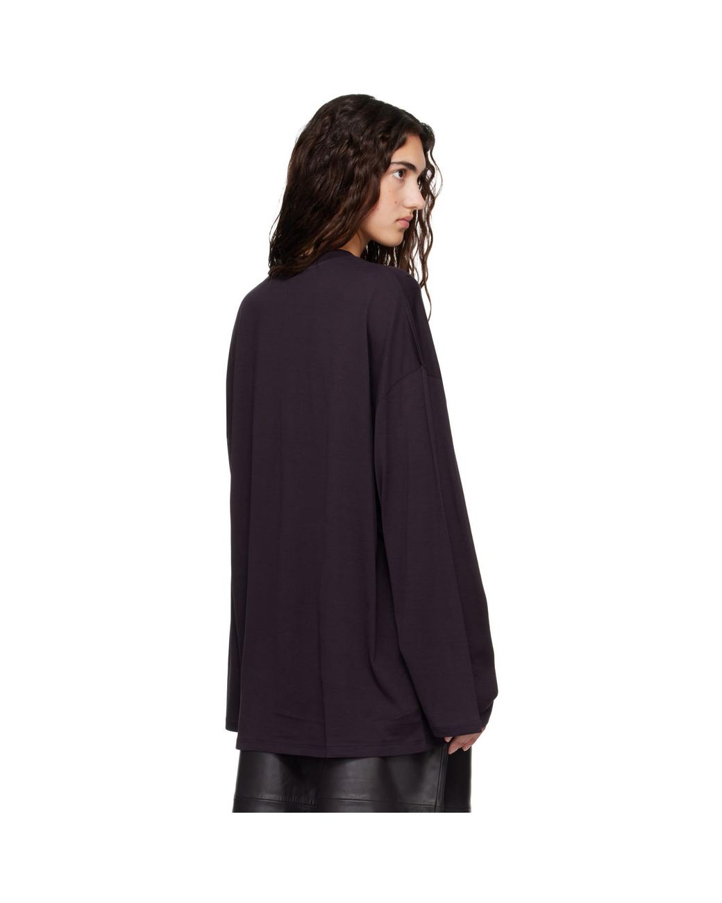 Frankie Shop Blue Rio Oversized Sleeve Long Sleeve T-shirt