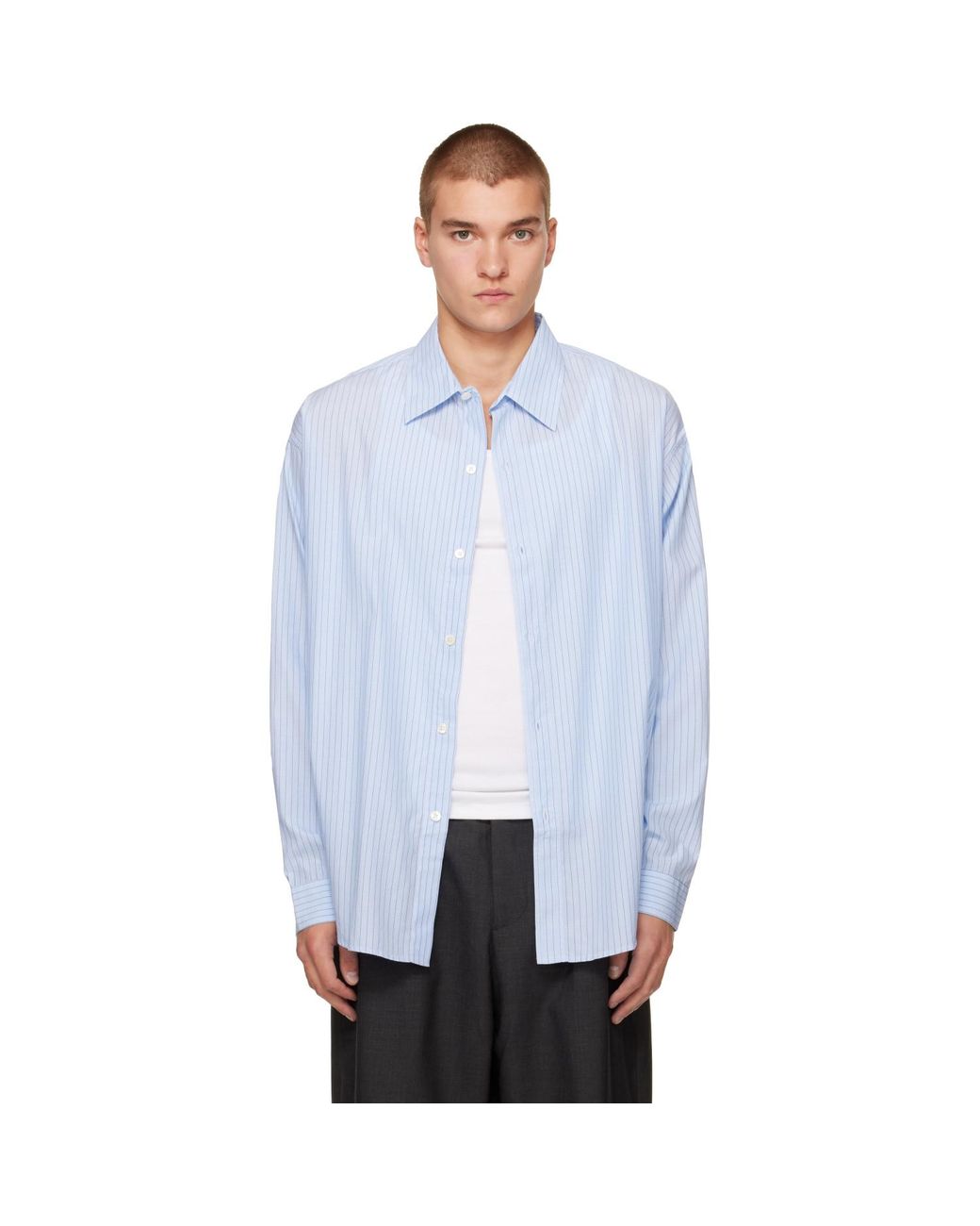 mfpen Blue Essay Shirt for men