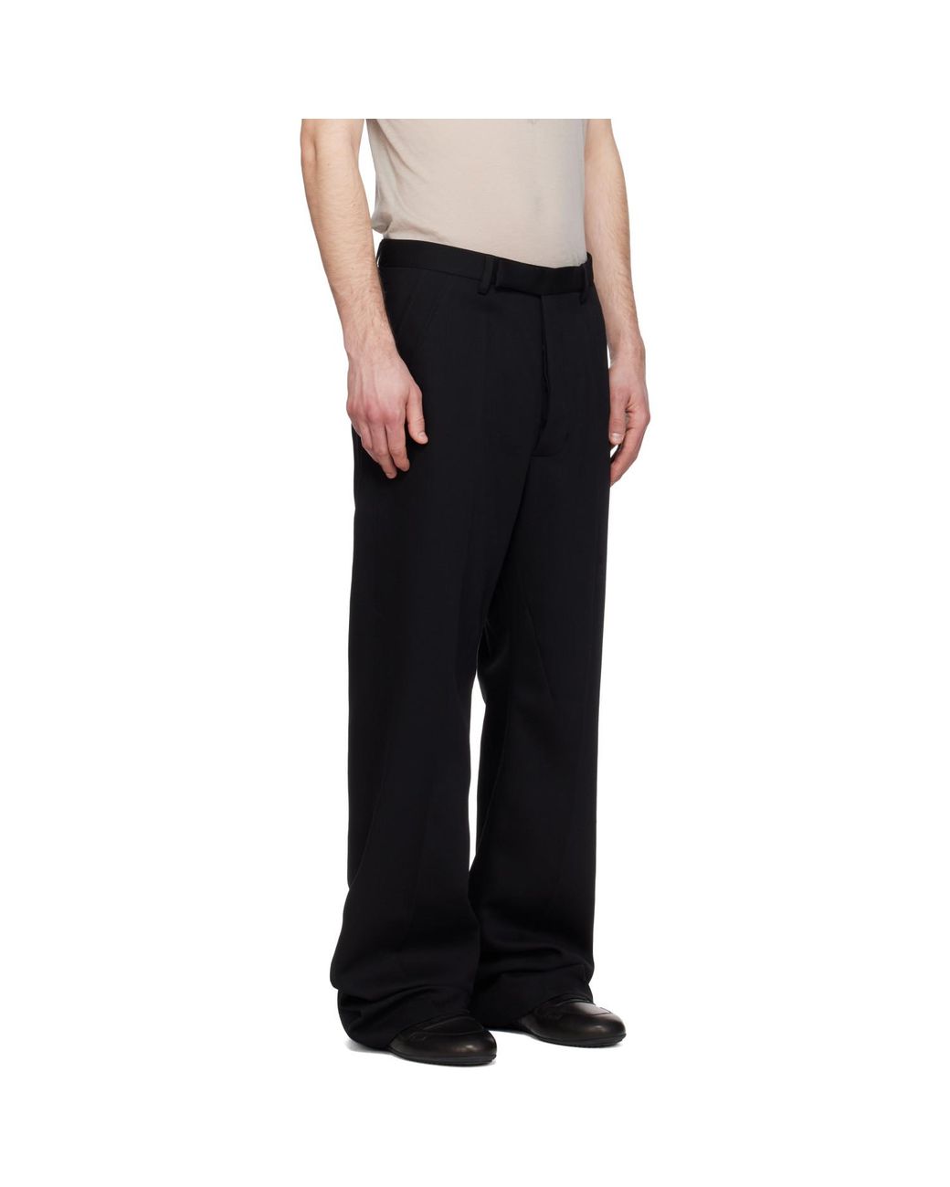 Rick Owens Black Temple Tailored Geth Trousers for men