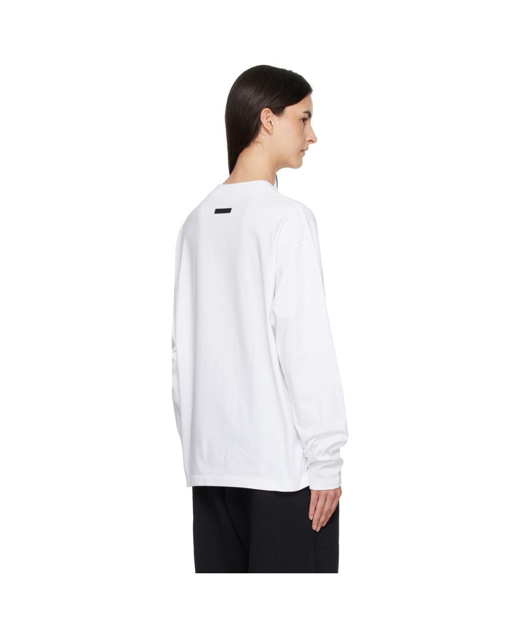 Fear Of God White Classic Fit Long Sleeve T-Shirt