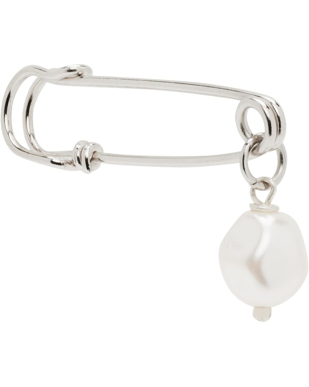 Justine Clenquet White Chelsea Single Earring