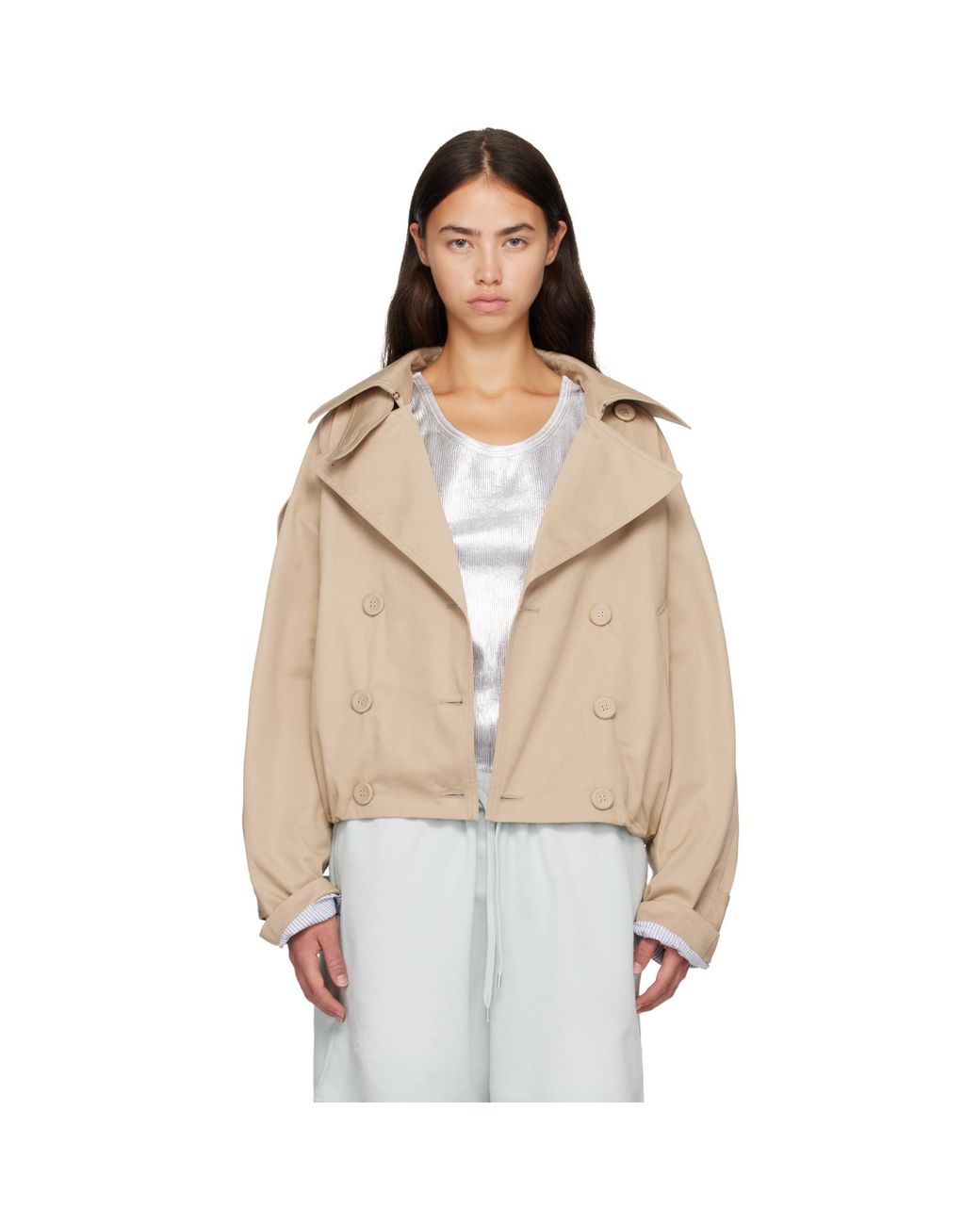 Acne Natural Short Trench Jacket