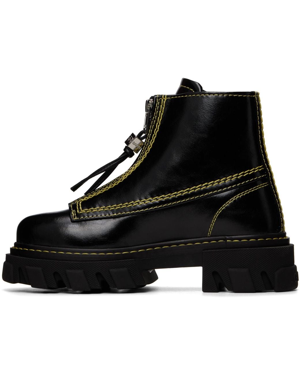 Ganni Black Cleated Boots