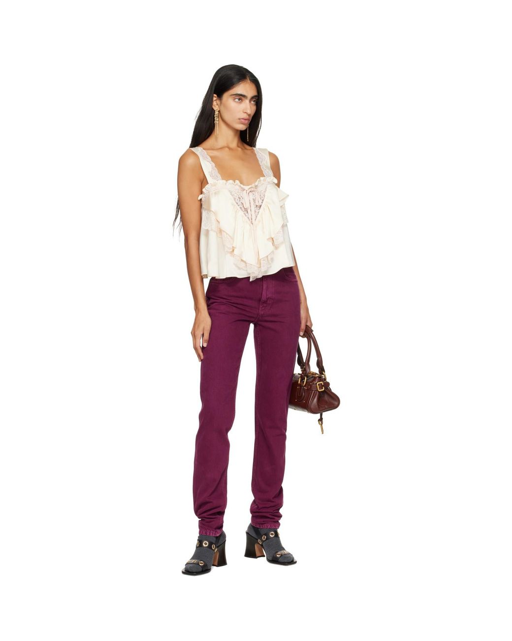 Chloé Purple Slim Denim Jeans