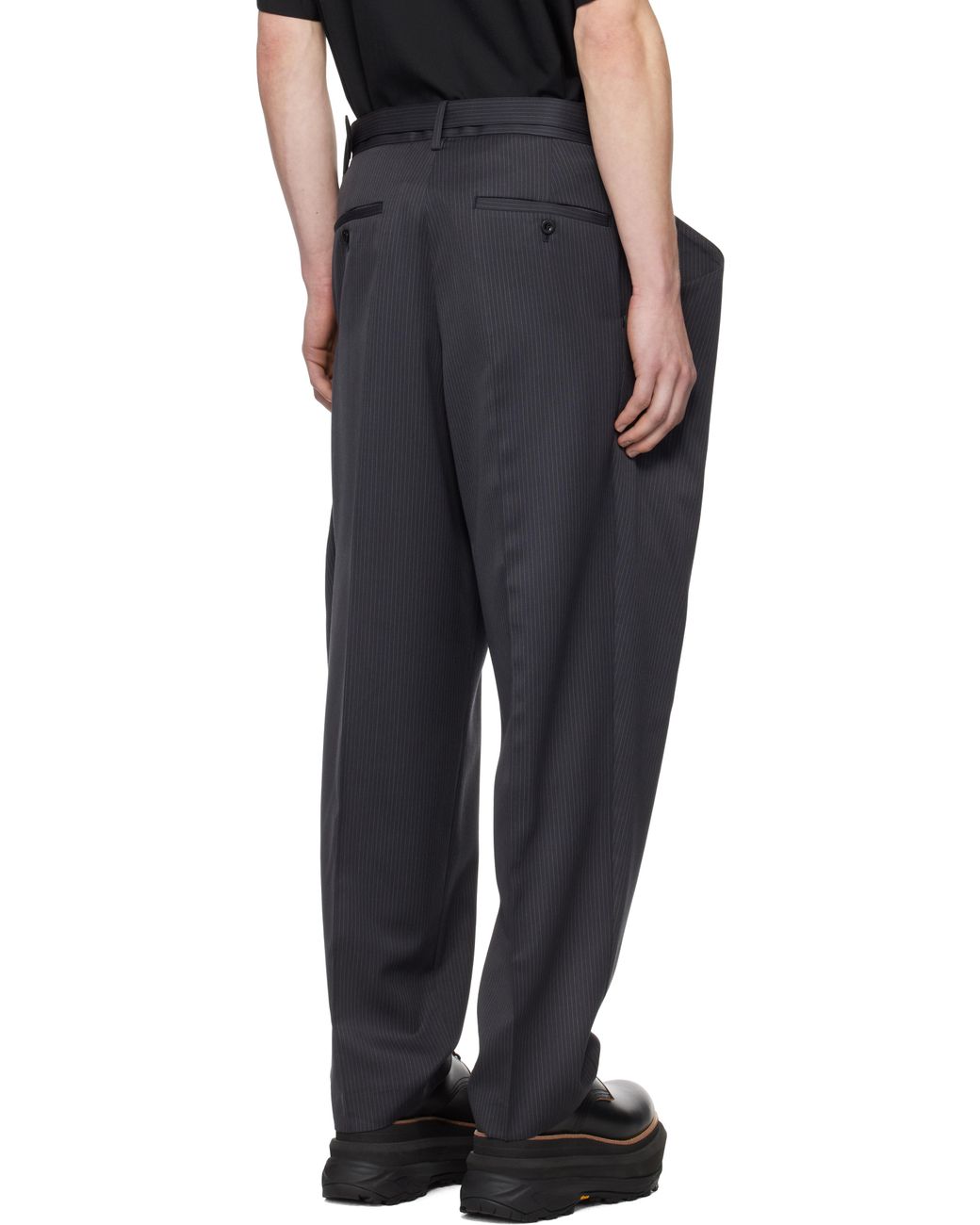 メンズ Sacai ブラック ドスキン トラウザーズ ブラック | Lyst