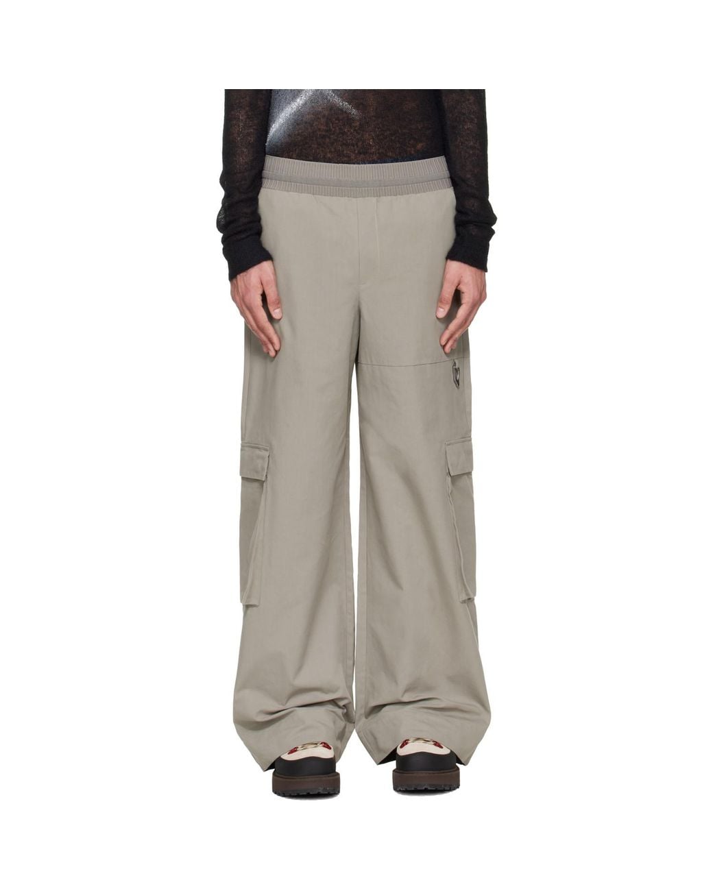 HELIOT EMIL Black Pulsar Cargo Pants for men