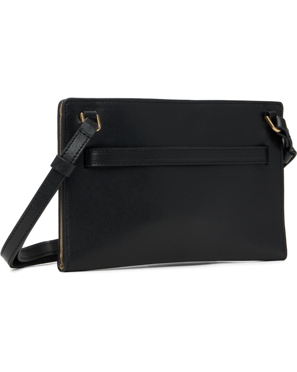 Totême Black Belted Leather Crossbody Bag