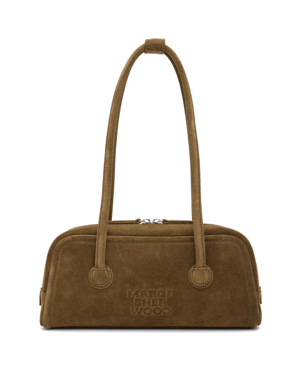 MARGE SHERWOOD Metallic Khaki Soft Boston Ew Bag