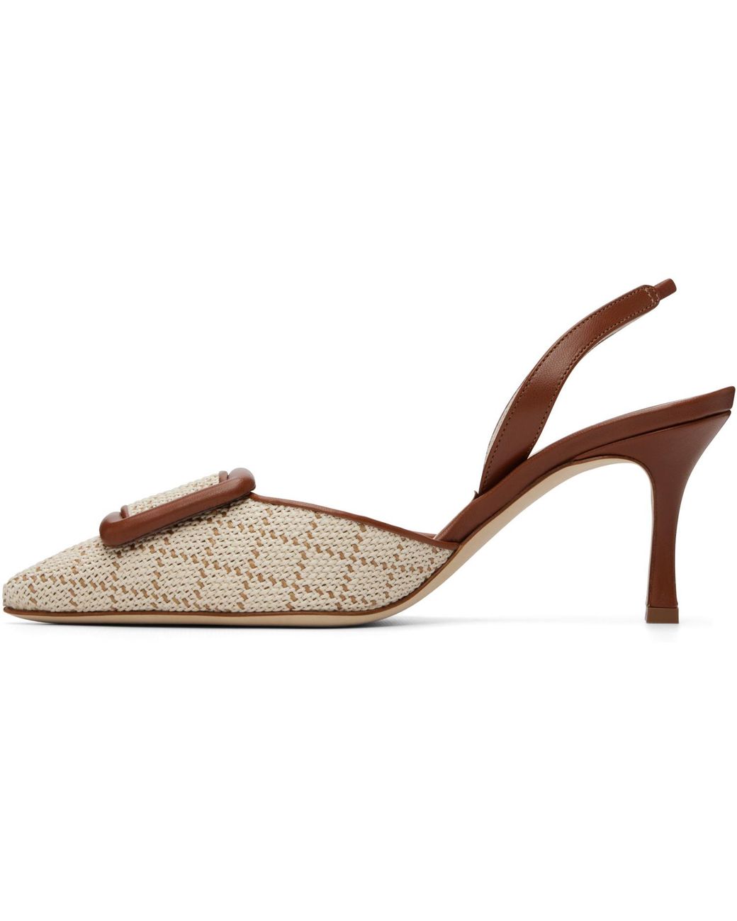 Manolo Blahnik Brown Mayslibi Heels