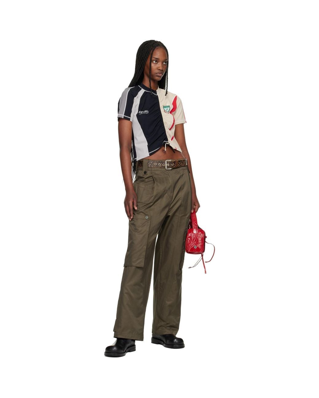 ANDERSSON BELL Black Khaki Utility Cargo Pants