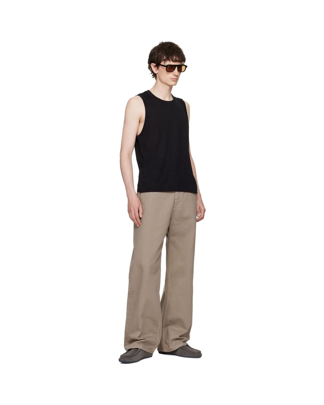 AMI Black 'ami De Coeur' Classic Fit Tank Top for men