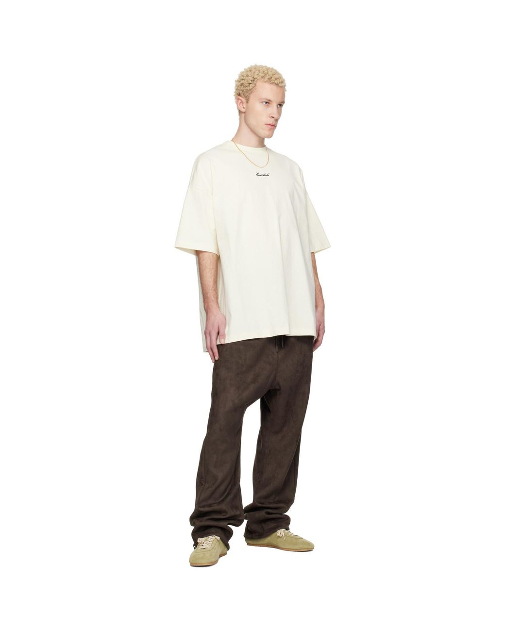 Fear Of God White Off- Signature 90S Short Sleeve T-Shirt for men