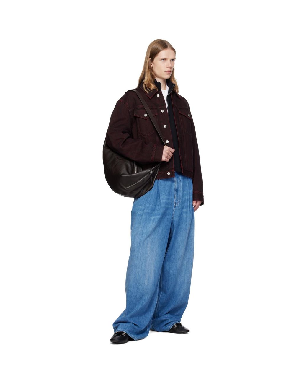 Marni Blue Pleated Jeans for men