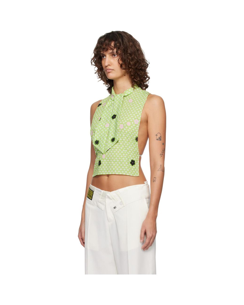 MM6 by Maison Margiela Green Stole Top