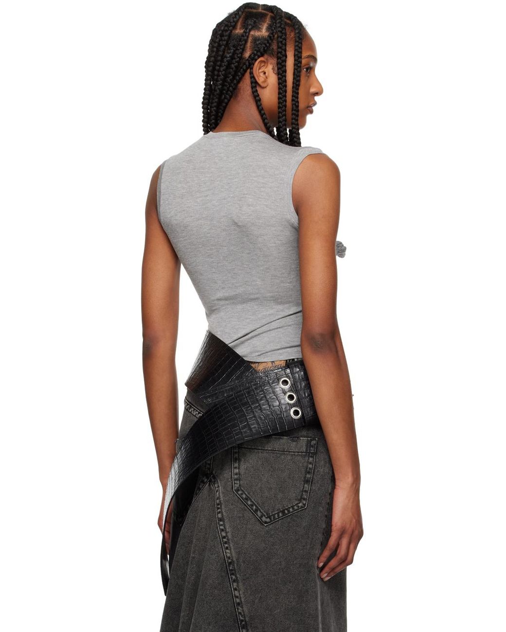 VAQUERA Titty Twister Tank Top in Black | Lyst