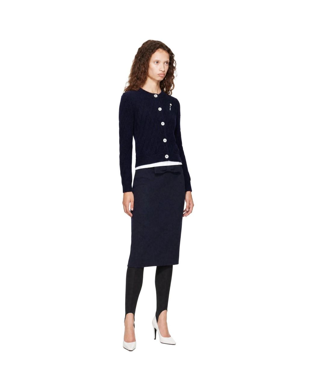 ShuShu/Tong Blue Cable Knit Cardigan