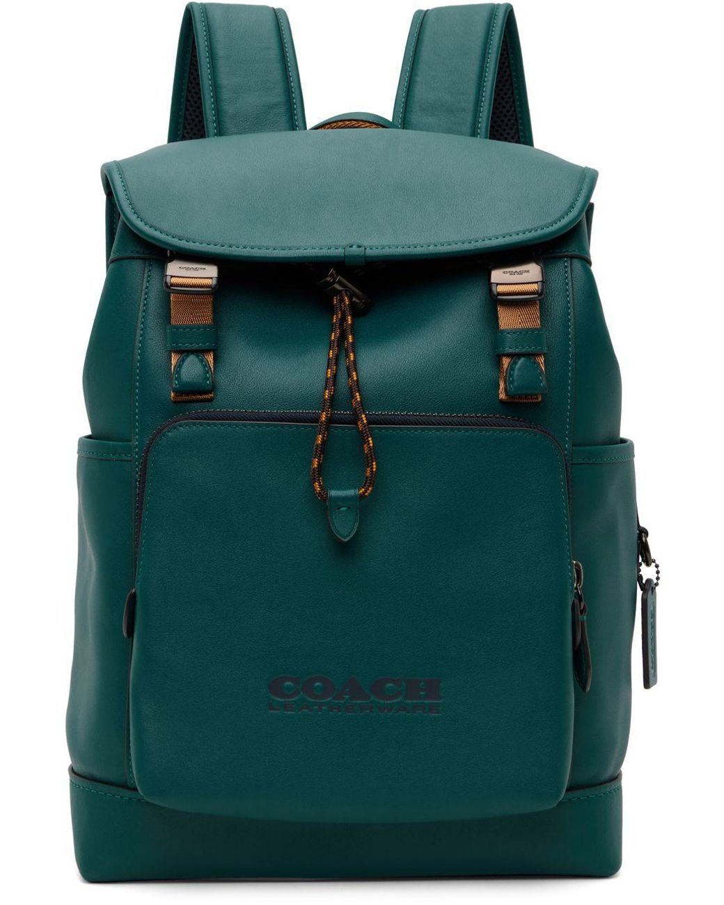 COACH League Flap Backpack in Green for Men Lyst